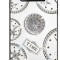 Husa cu pietricele + inel rotativ &#039; Clock &#039; Samsung S10 , Alb
