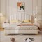 Pat Siena 160x190 cm Tapitat Catifea Nuanta Crem Somiera Inclusa (cod RC75)