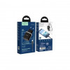 Incarcator Retea, Adaptor Priza HOCO N4, 12W 2.4A, 2xUsb, Cu Cablu de Date Type-C, Negru, Blister