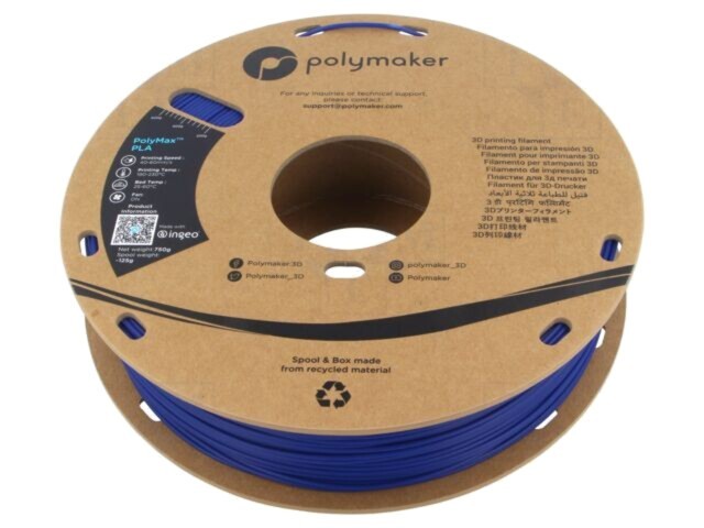 Filament PLA Tough 1,75mm albastru 750g PolyMax POLYMAKER