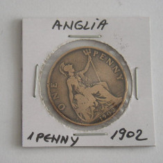 M3 C50 - Moneda foarte veche - Anglia - one penny - 1902