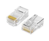 MUFA RJ-45 Ugreen, &quot;NW110&quot; pt. cablu UTP, Cat5/Cat5e, RJ-45 (T), plastic, 10 buc, &quot;20329&quot; - 6957303823291