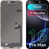 Cumpara ieftin Display cu Touchscreen MP compatibil cu Apple iPhone 16 Pro Max, cu Rama, Versiune OLED FHD IC Movable, Negru