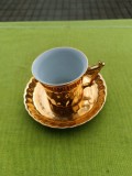 Portelan Rheinpfalz Hartporzellan, superba cesca de cafea aurita