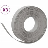 Cumpara ieftin Borduri de gradina, 3 buc, gri, 10 m 10 cm, polietilena