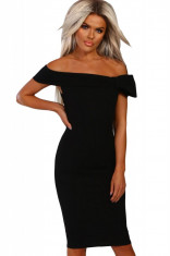 V360-1 Rochie bodycon cu decolteu bardot foto