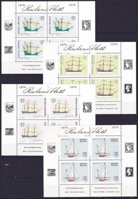 DB1 Argentina 1979 Corabii Marina 4 x MS MS MNH foto