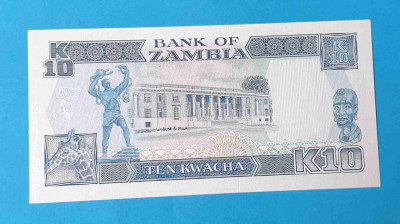 Bancnota veche Zambia 10 Kwacha - UNC foto