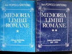 Memoria limbii romane-Ion Popescu-Sireteanu foto