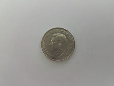 Canada 25 Cents 1944 Argint are 6 gr. foto