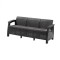 Canapea Corfu love seat max, culoare grafit, cu pernă gri deschis