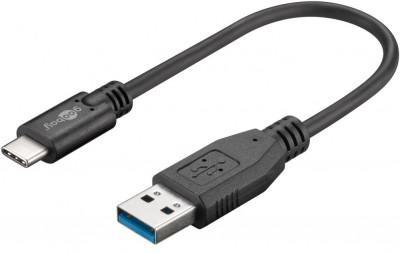 Cablu USB TYPE C - USB A 3.0 15cm sincronizare incarcare Super Speed 5Gbit/s cupru Goobay foto