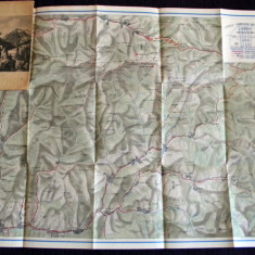 Muntii Rodnei cu harta mare 64 x 47,5 cm - colectia ”Muntii nostri” anii 50