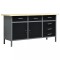 Gossi banc de lucru, negru, 160 x 60 x 85 cm, otel