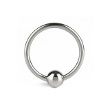 Inele metalice - Mr. Steel Inel de Penis cu Bila 55mm din Otel Inoxidabil Fixare Sigura Design Elegant
