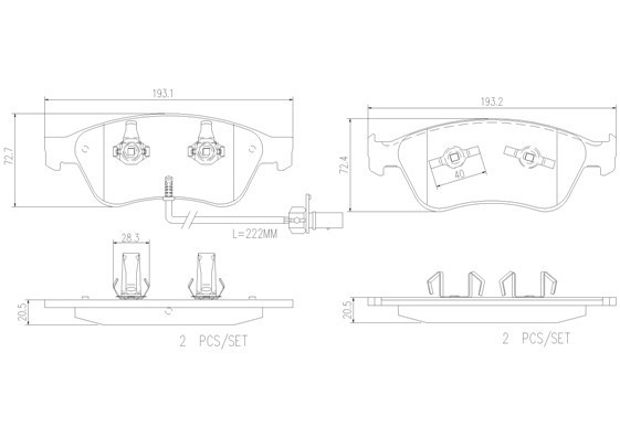 BREMBO P 85 102 PRIME LINE set placute frana disc