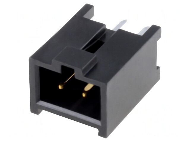 Soclu dreptunghiular tată C-Grid III 2,54mm 2 PIN THT aurit