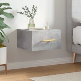 vidaXL Noptieră de perete, gri beton, 35x35x20 cm 829796