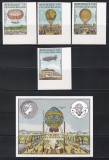 Centrafricana 1983 - Bicentenarul zborului cu balonul cu echipaj uman, Serie NDT + Colita NDT + 4 Colite DE LUX NDT, PA, RARE, SET COMPLET,4 POZE, MNH