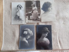 LOT CARTI POSTALE PERIOADA INTERBELICA, 4+1, TOATE CIRCULATE