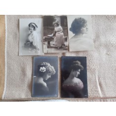 LOT CARTI POSTALE PERIOADA INTERBELICA, 4+1, TOATE CIRCULATE