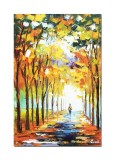Cumpara ieftin Tablou stilizat pictat manual, Pe drumul meu, 60x40cm ulei pe panza
