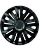 Set capace roti 15` negre cu inel cromat royal 4buc