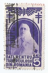 *Romania, lot 1106 cu 1 timbru fiscal de ajutor, 1937, oblit. foto
