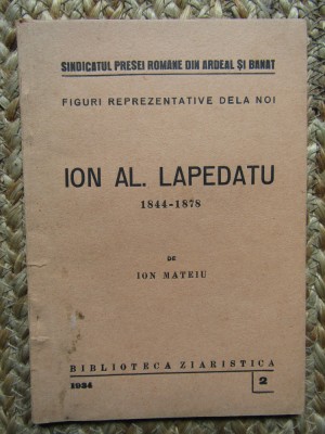ION AL. LAPEDATU 1844-1878 - ION MATEIU foto