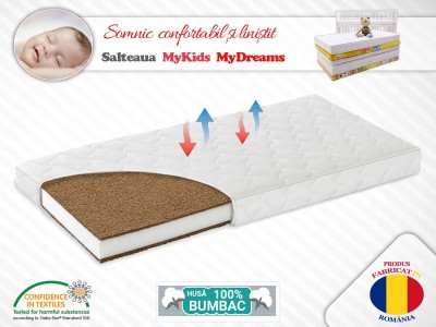 Saltea Fibra Cocos MyKids MyDreams II 115x55x8 (cm) foto