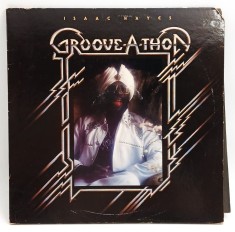 Isaac Hayes &lrm;&ndash; Groove-A-Thon NM / VG+ vinil Lp disc disco ABC SUA 1976 poster inclus