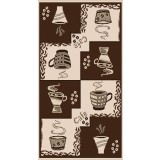 Covor Bucatarie Tip Iuta, Model Natura 950-91, Marime 80 x 150 cm, Maro, Antialergic, Polipropilena, Living, Terasa, Sufragerie, Birou