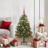VidaXL Pom de Crăciun Artificial cu Ramuri Articulare și Conuri 120 cm 3395079