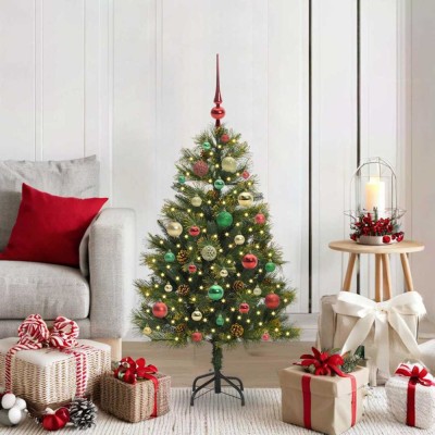vidaXL Pom de Crăciun Artificial cu Ramuri Articulare și Conuri 120 cm 3395079 foto