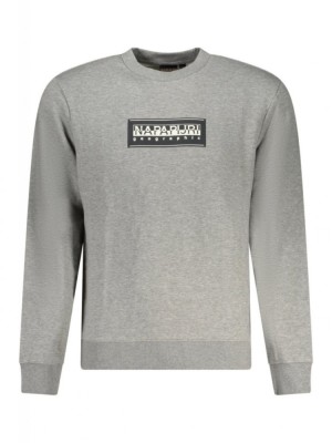 Bluză bărbați cu imprimeu cu logo, Regular Fit, Gri, 2XL foto