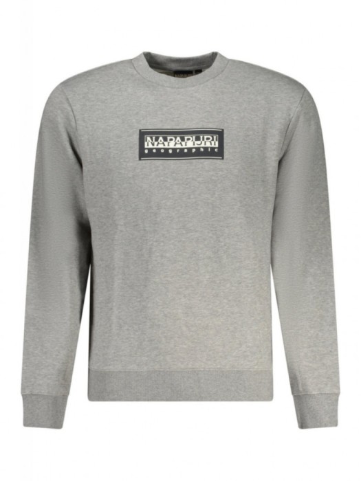 Bluză bărbați cu imprimeu cu logo, Regular Fit, Gri, 2XL