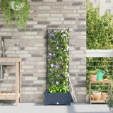 Ghiveci Grădină cu Spalier vidaXL Gri 40x40x125.5cm, Plastic, Interior/Exterior