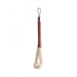 Perie de curatat pahare, sticle, biberoane, flippy, cu maner lung, uz casnic, silicon, ergonomic, 3.9x5.4x38.5cm, rosu