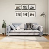vidaXL Covor &quot;IZA&quot; aspect scandinav, cu fire scurte, crem, 120x170 cm