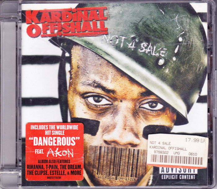 CD Hip Hop: Kardinal Off!shall &ndash; Not 4 Sale ( 2008,original, stare foarte buna )