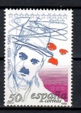 Spania 1989 - 100 de ani de la nașterea lui Charlie Chaplin, 1889-1977, MNH, Nestampilat