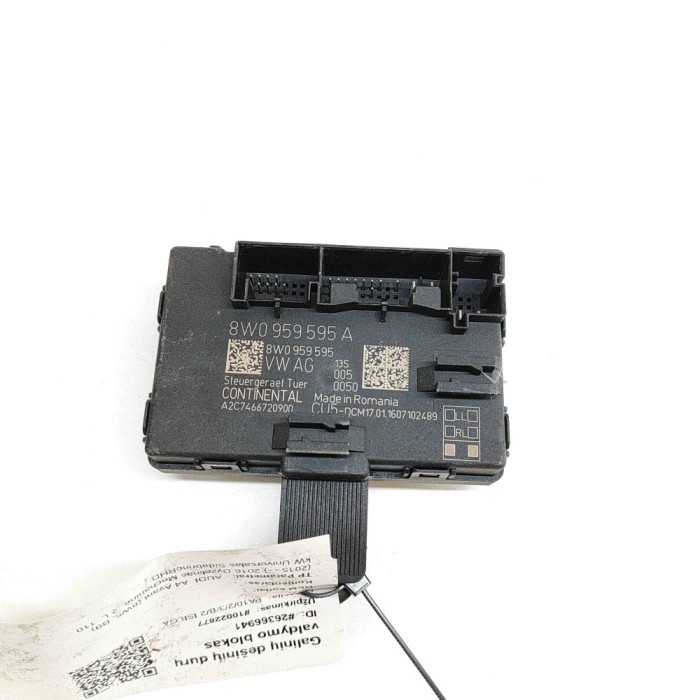 Modul de control ușă dreapta spate AUDI A4 Avant 8W5, B9 2016 OEM: 8W0959595A,8W0959595,A2C7466720900 26366941