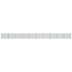 Gard plasa de sarma cu bordura, verde, 1,4x25 m