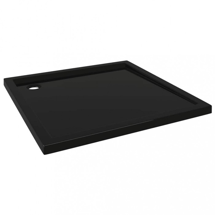 Cadita de dus patrata, negru, 80x80 cm, ABS