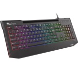Tastatura Gaming Genesis Lith 400 RGB, Iluminata, Silentioasa, X-Scissors, Anti-Ghosting, Hub USB, Palm Rest, Windows/Linux/Android