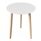 Masa stil scandinav, Artool, Kami, rotunda, MDF si lemn, alb, 60x74 cm