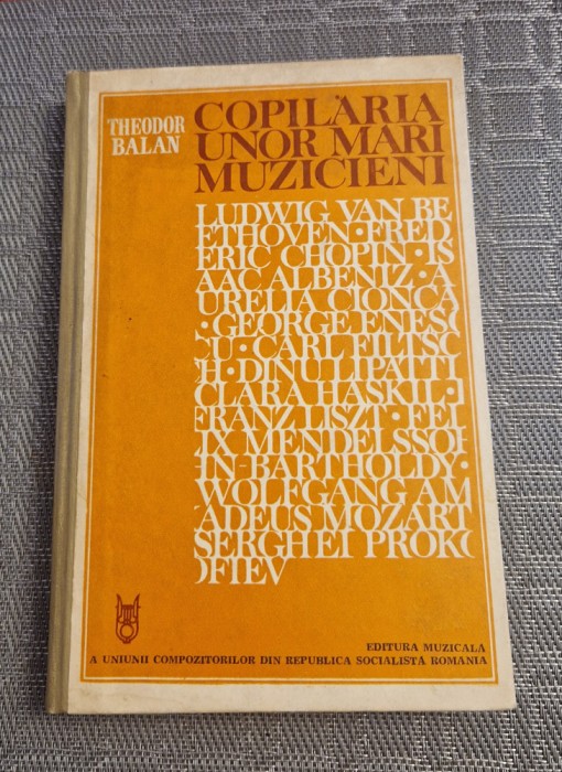 Copilaria unor mari muzicieni Theodor Balan
