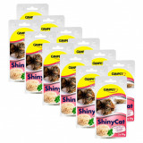 Cumpara ieftin GimCat ShinyCat pui + homar 24 x 70 g