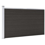 Cumpara ieftin Set de panouri de gard, negru, 175x105 cm, WPC