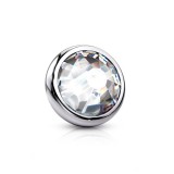 Piercing Dermal Titan 1.2x4mm, Simplu, Piatră Fațetată, Implant Chirurgical, Fără Nichel